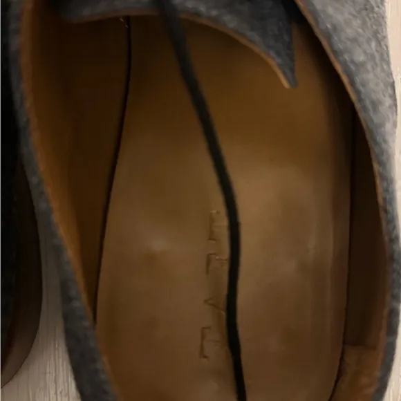 Taft Gray and Brown Oxford Shoes with Closed Lacing