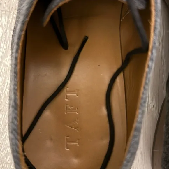 Taft Gray and Brown Oxford Shoes with Closed Lacing