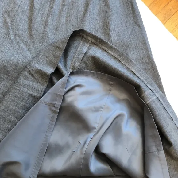 Talbots gray midi flared skirt