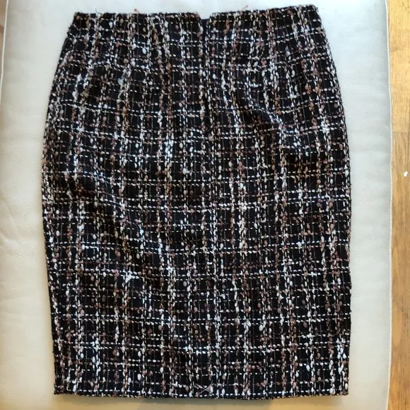 Talbots NWOT black tweed pencil skirt