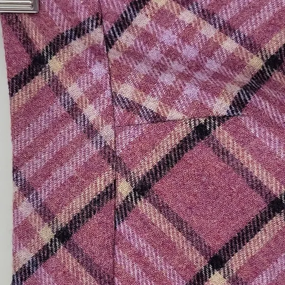 Talbots Wool Blend Mini Skirt Light Purple Plaid Size 4