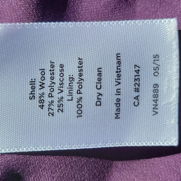 Talbots Wool Blend Mini Skirt Light Purple Plaid Size 4