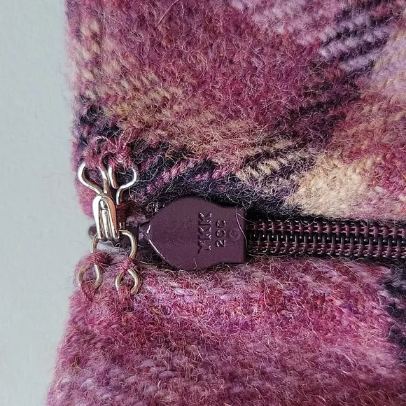 Talbots Wool Blend Mini Skirt Light Purple Plaid Size 4
