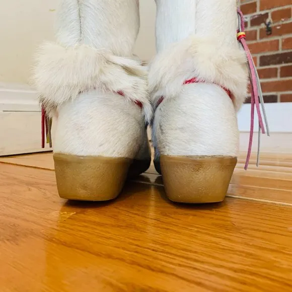 Tecnica Italian Apres Skandia Cowhide Goat Fur Ski Winter Boots EU 38 US…