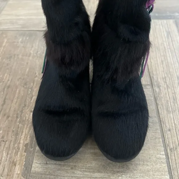 Tecnica Women's Italian Apres Skandia Cowhide Fur Boots Black size 39