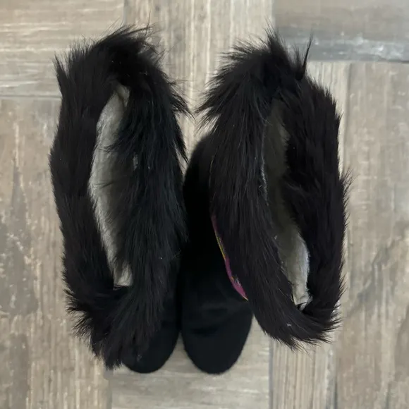 Tecnica Women's Italian Apres Skandia Cowhide Fur Boots Black size 39