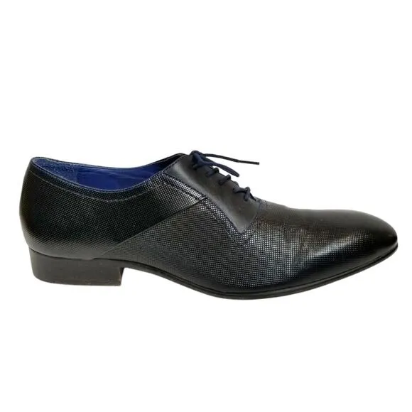Ted Baker London Men's Haari Black Leather Oxford Lace Up Dress Shoes Size 12