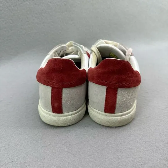 Ted Baker Mens Coppit Leather Trainers Casual Sneaker Shoes White Red Size 45