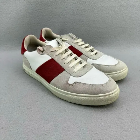 Ted Baker Mens Coppit Leather Trainers Casual Sneaker Shoes White Red Size 45