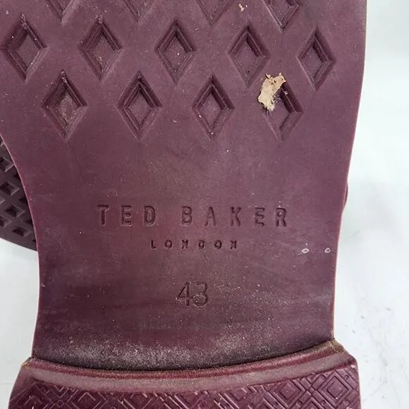 Ted Baker Clippt Double Monk Strap Shoes US 10 Black/Navy Suede Dress Derby Shoe