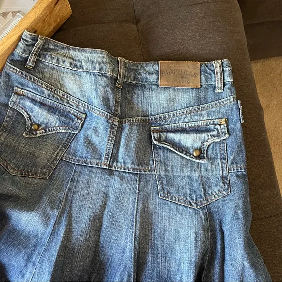 Terranova Western Cowgirl Denim Corcle Skirt from Italy