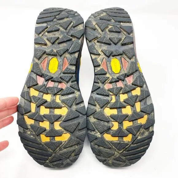 Teva Blue Gore-Tex Hiking Boots Women's Size 9.5 Lace Up Vibram Soles Waterproof