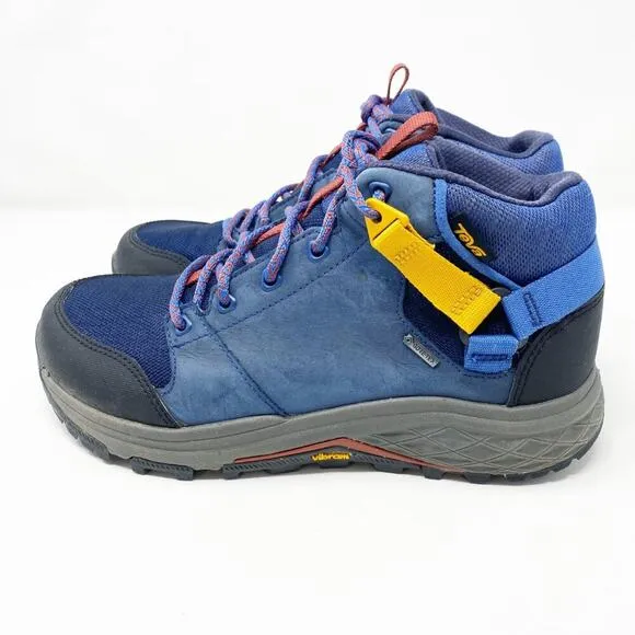 Teva Blue Gore-Tex Hiking Boots Women's Size 9.5 Lace Up Vibram Soles Waterproof