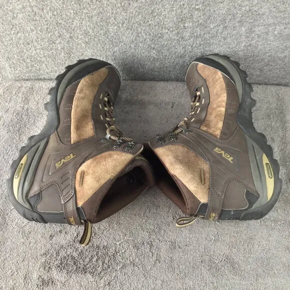 Teva Mens Shocpad Waterproof Hiking Boots Brown Size 11 EUC