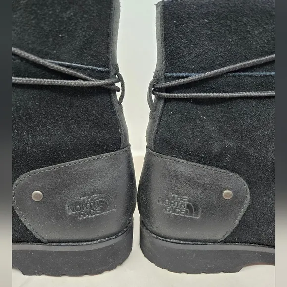 The North Face Ice Pick Ankle Boots Womens Sz 8.5 Black Suede lace Up Winter