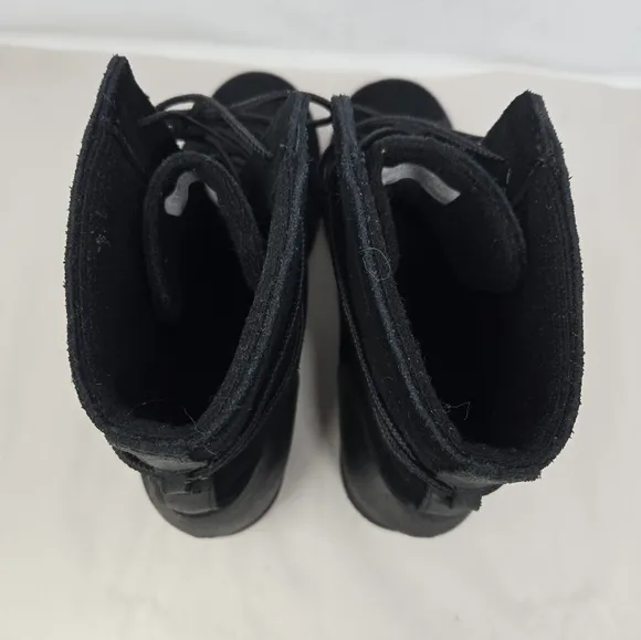 The North Face Ice Pick Ankle Boots Womens Sz 8.5 Black Suede lace Up Winter