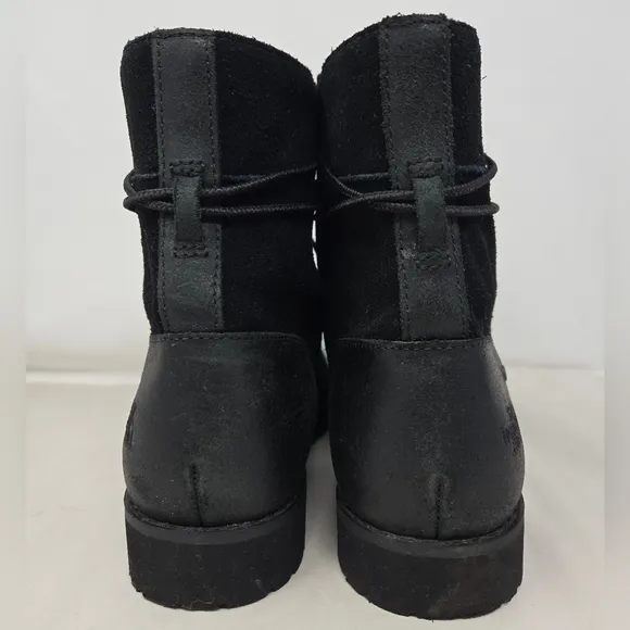 The North Face Ice Pick Ankle Boots Womens Sz 8.5 Black Suede lace Up Winter
