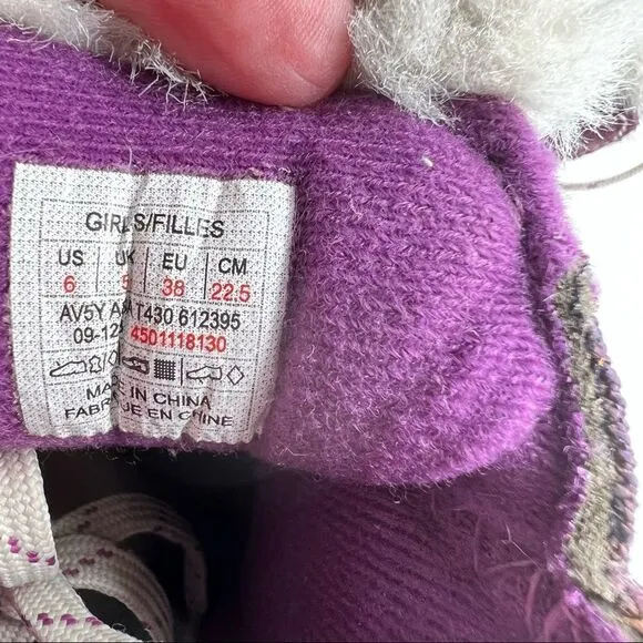 The North Face McMurdo Winter Boots in gray and purple Size 6
