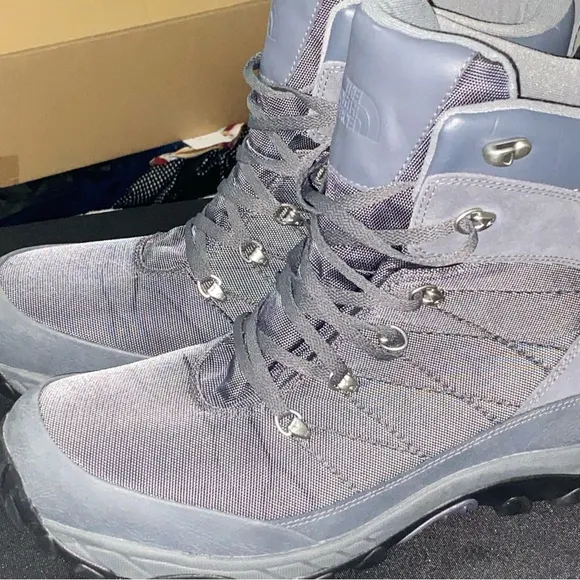 THE NORTH FACE NYLON CHILKIT BOOTS GRAY MENS SIZE 14. EXCELLENT CLEAN CONDITION