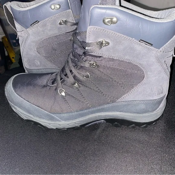 THE NORTH FACE NYLON CHILKIT BOOTS GRAY MENS SIZE 14. EXCELLENT CLEAN CONDITION