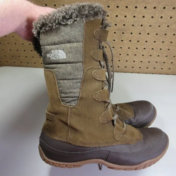 The North Face womens 3tone brown Nuptse Purna 200g WP winter boots 8.5 M