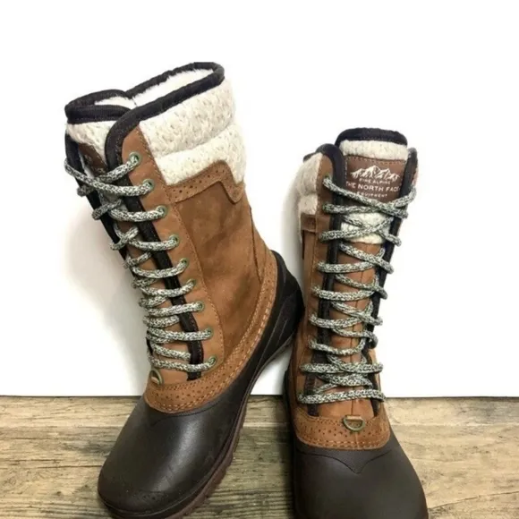 The North Face Women's Brown and Black Winter Boots