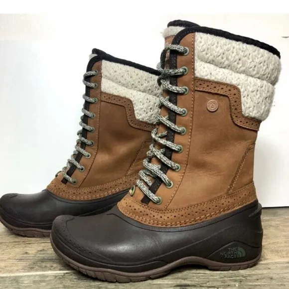 The North Face Women's Brown and Black Winter Boots