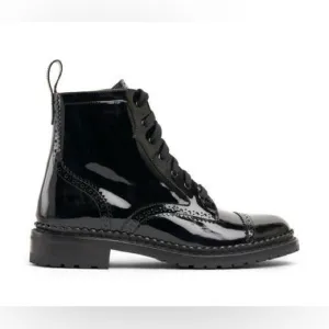 The Office of Angela Scott Mr. Hardy black patent leather oxford boots 39.5