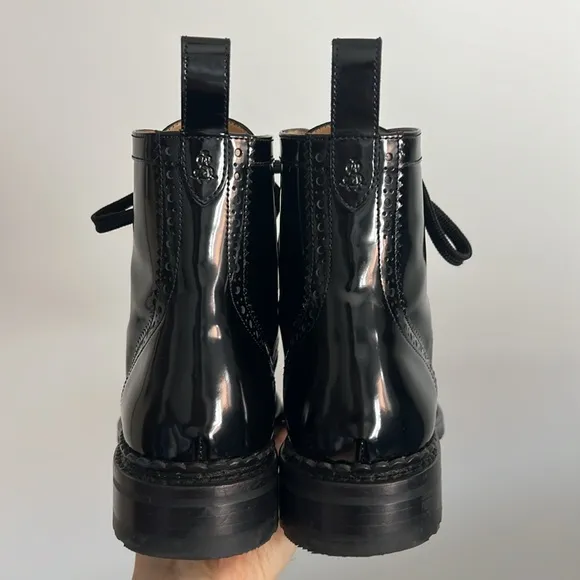 The Office of Angela Scott Mr. Hardy black patent leather oxford boots 39.5