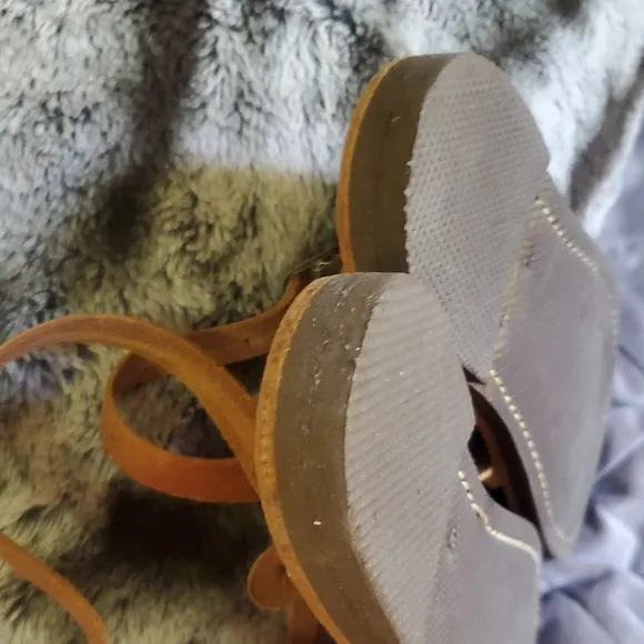 The Poet&quot; Women's Tan Leather Sandals Size 9