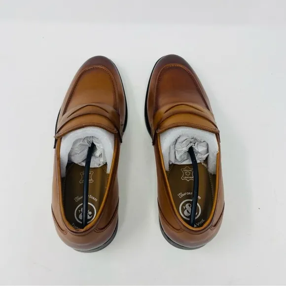 Thomas &amp; Vine Men's Bishop Dress Shoe Cognac Size 8 New in Box
