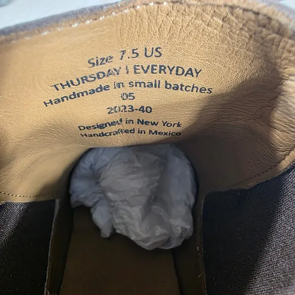 Thursday Boot Co. Chelsea Boots Heeled Ankle Brown Leather Everyday 7.5