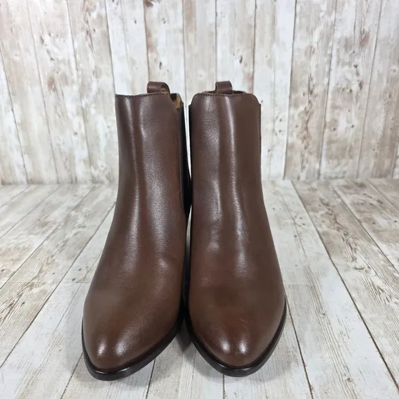 Thursday Boot Co. Chelsea Boots Heeled Ankle Brown Leather Everyday 7.5