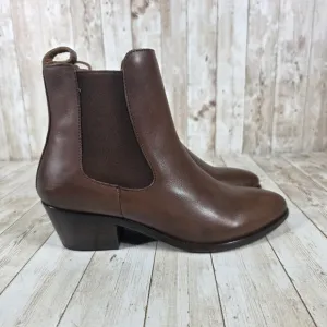 Thursday Boot Co. Chelsea Boots Heeled Ankle Brown Leather Everyday 7.5
