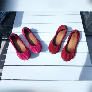 Tieks Ballet Flats - Cardinal Red and Fuchsia