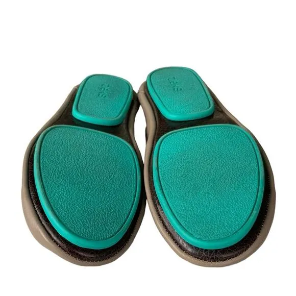Tieks By Gavrieli Ballet Flats Shoes Womens Size 7 Leather Elasticized Taupe