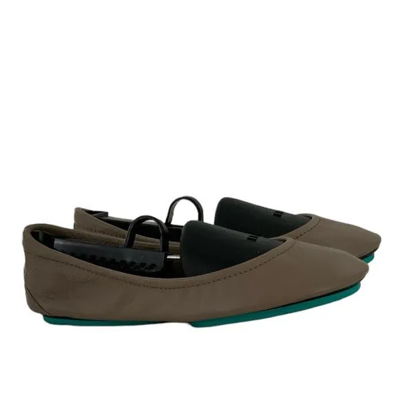 Tieks By Gavrieli Ballet Flats Shoes Womens Size 7 Leather Elasticized Taupe