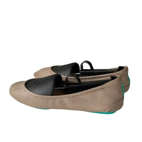 Tieks By Gavrieli Ballet Flats Shoes Womens Size 7 Leather Elasticized Taupe