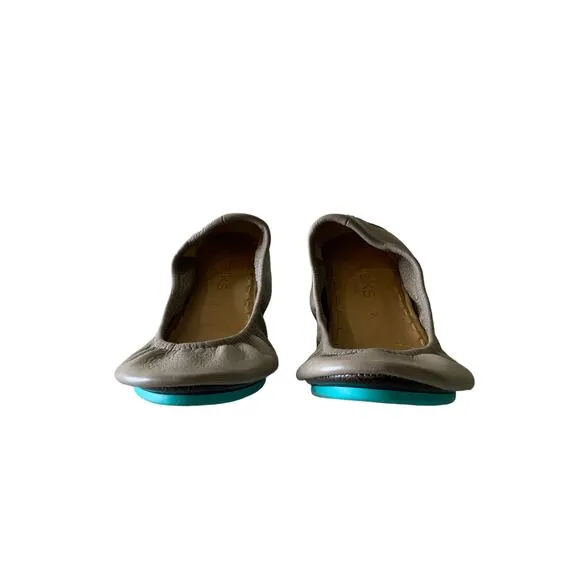 Tieks By Gavrieli Ballet Flats Shoes Womens Size 7 Leather Elasticized Taupe