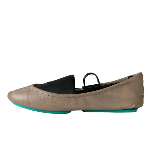 Tieks By Gavrieli Ballet Flats Shoes Womens Size 7 Leather Elasticized Taupe
