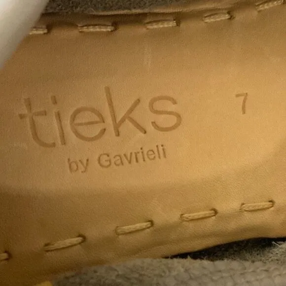 Tieks By Gavrieli Ballet Flats Shoes Womens Size 7 Leather Elasticized Taupe