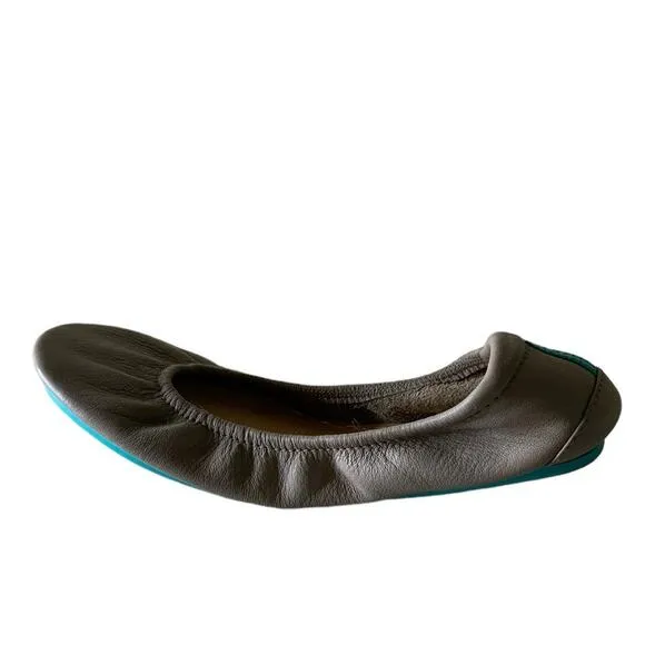 Tieks By Gavrieli Ballet Flats Shoes Womens Size 7 Leather Elasticized Taupe