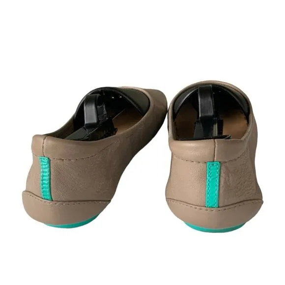 Tieks By Gavrieli Ballet Flats Shoes Womens Size 7 Leather Elasticized Taupe