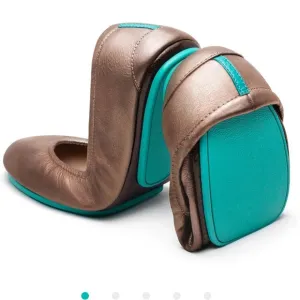 Tieks METALLIC BRONZE Stylish Bronze Ballet Flats size 7