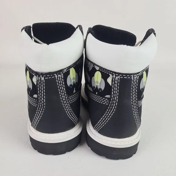 Timberland 6 IN Classic Little Girls Boots Black Outdoors Leather SZ 12
