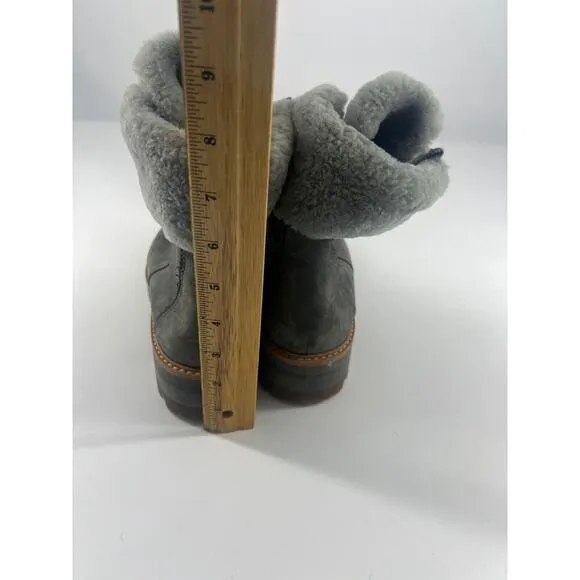 Timberland Ankle Boots Womens Size 7.5 Gray Leather Courmayeur Valley Lace Up
