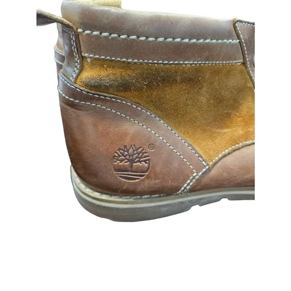 Timberland Bartram Leather Chukka Boots size 10 Cognac Brown Fall Winter Ankle