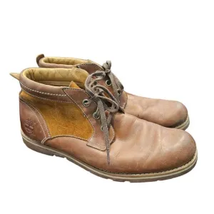 Timberland Bartram Leather Chukka Boots size 10 Cognac Brown Fall Winter Ankle