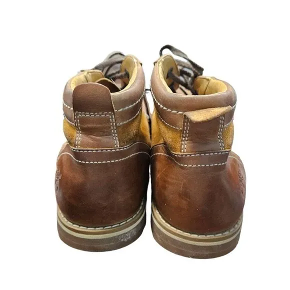 Timberland Bartram Leather Chukka Boots size 10 Cognac Brown Fall Winter Ankle