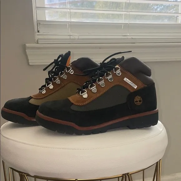 Timberland Black and Brown Outdoor Boots